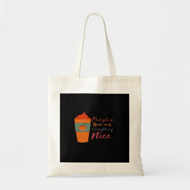 Bolsa Tote Pumpkin Spice Tudo Bem Clássico Engraçado (Frente)