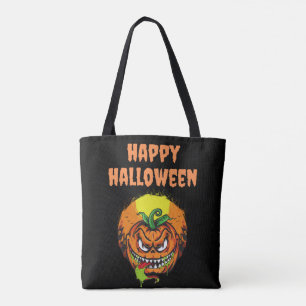 Bolsa Tote Pumpkin Spooky Face Feliz Hallowen