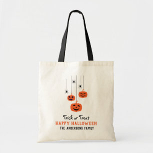 Bolsa Tote Pumpkin & The Spider Modern Script Happy Halloween