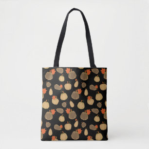 Bolsa Tote Pumpkins Cream Orange Harvest
