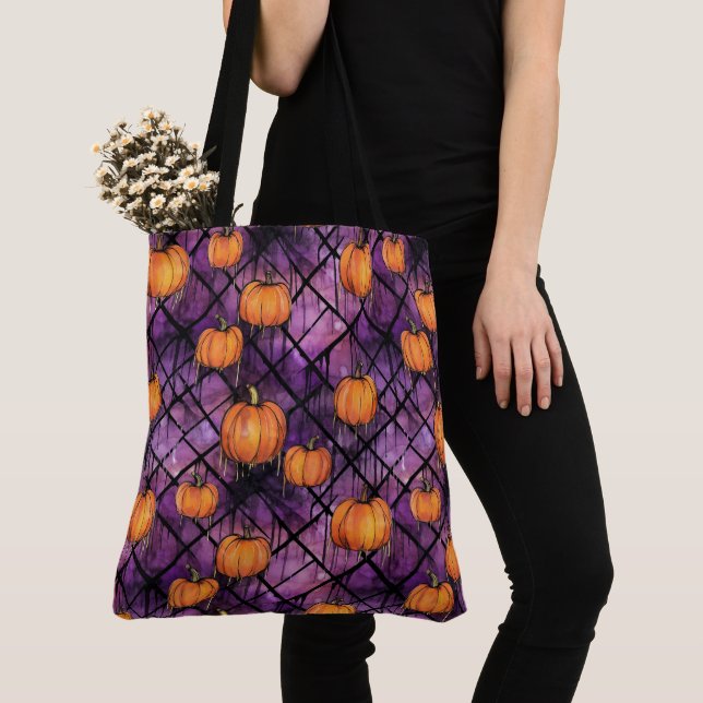 Bolsa Tote Pumpkinscape de Dripspell (Close Up)