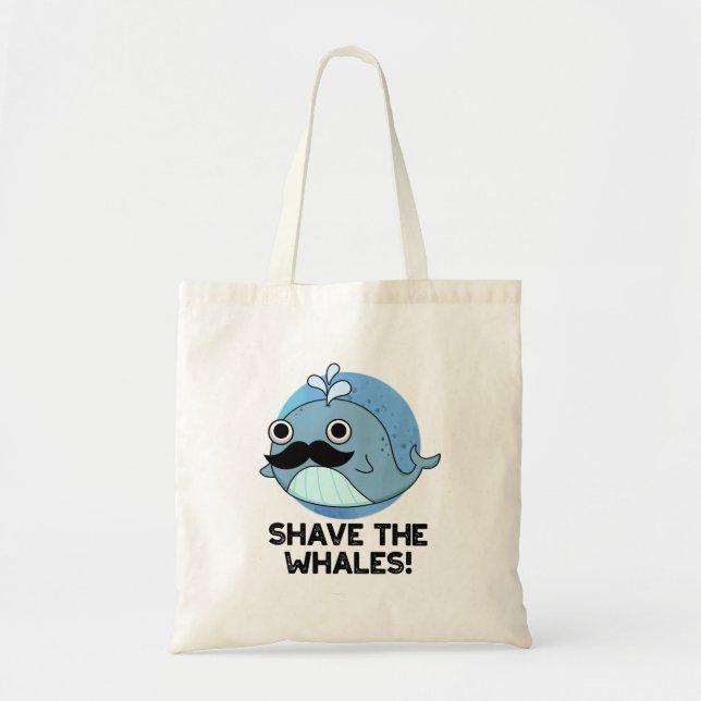 Bolsa Tote Pun De Animais Engraçados Das Baleias (Frente)