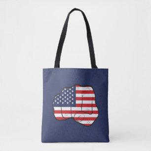 Bolsa Tote Punho de Bandeira Americano