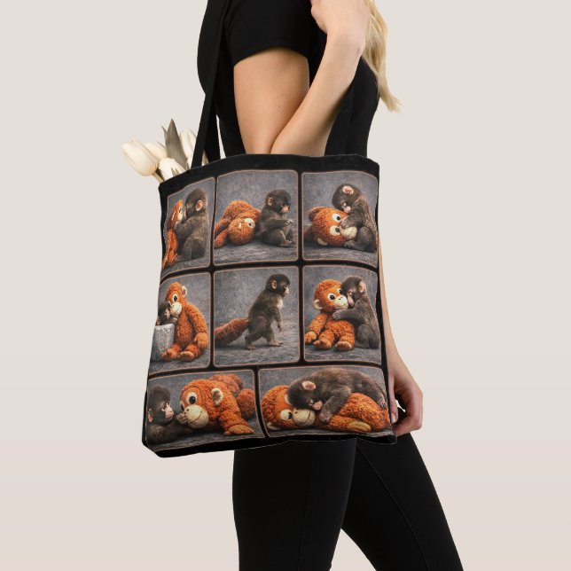 Bolsa Tote Punho de Macaco Bebê (Close Up)