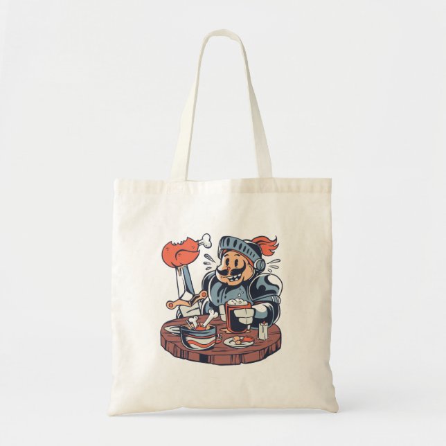 Bolsa Tote Punição Divertida de Comida de Frango (Frente)