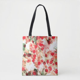 Bolsa Tote Punk Rock Sujo de Bolinhas Vermelho Rosa
