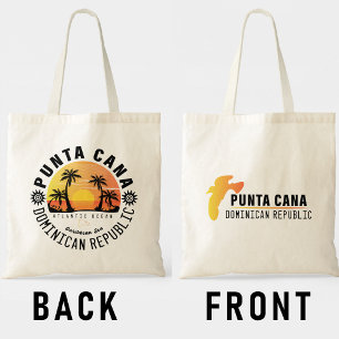 Bolsa Tote Punta Cana Dominicana Retro Sunset Souvenir 60 ano