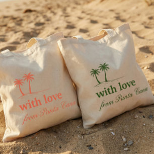 Bolsa Tote Punta Cana Verde Seu Casamento de Destino Bem-vind
