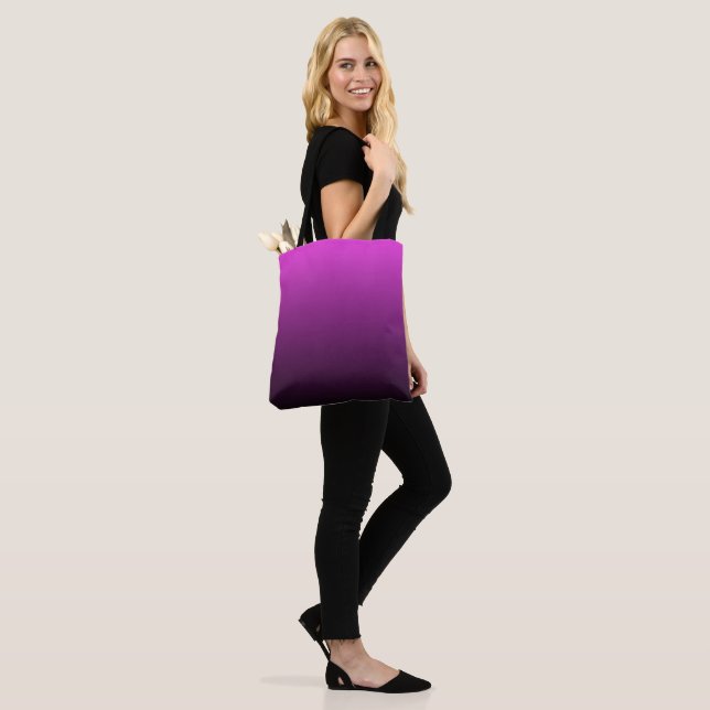 Bolsa Tote Puple to Black Gradient Ombre Print  (No(a) Modelo)