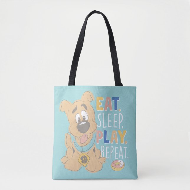 Bolsa Tote Puppy Scooby-Doo "Coma, Dorme, Jogue, Repita" (Frente)