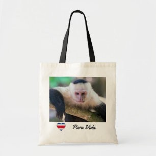 Bolsa Tote Pura vida for White-faced capuchin monkey