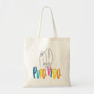 Bolsa Tote Pura Vida Surfboard Costa Rica Beach