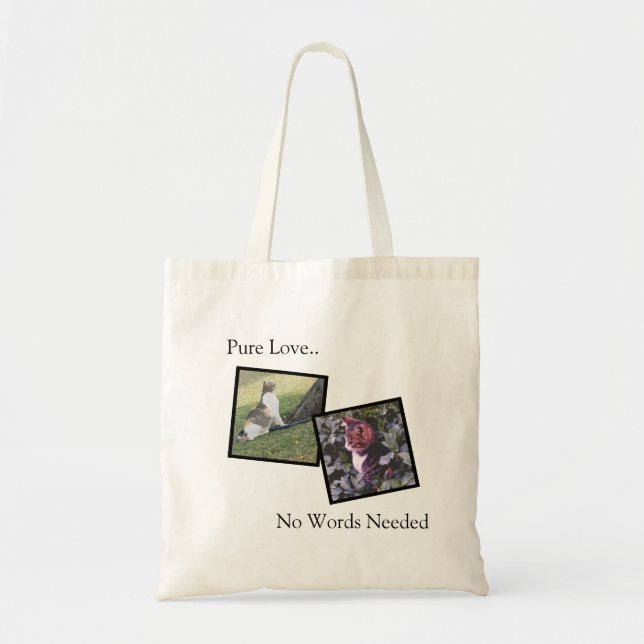 Bolsa Tote Pure Love Pet Lover Custom Tote Bag (Frente)
