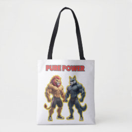 Bolsa Tote Pure Power – Strong Animal Muscle Cartoon Design