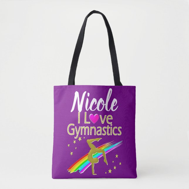 BOLSA TOTE PURPER I AMOR GYMNASTICS DESIGN (Frente)