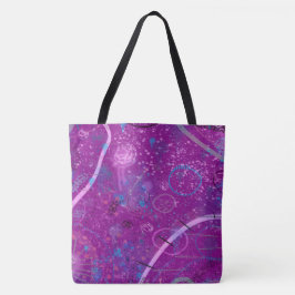 Bolsa Tote Purple Abstract Dreamscape