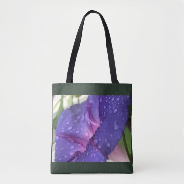 Bolsa Tote Purple Dewdrop Morning Glory  (Frente)