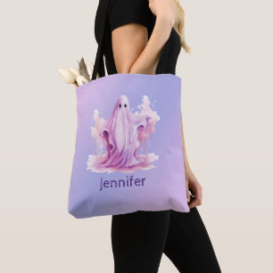 Bolsa Tote Púrpura e rosa, púrpura e azul Halloween