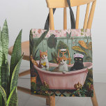 Bolsa Tote Purrs and Bubbles: Uma Cena de Banho Gato-Tática<br><div class="desc">Purrs and Bubbles Tote Bag - Estique-se com este design de saco de tote maximalista e gatinho. Queimado com cores vibrantes e detalhes lúdicos, esta ilustração de três gatos brancos em um charmoso banho de núcleo de chácara adiciona um toque único e delicioso a você enquanto você sai. Perfeito por...</div>