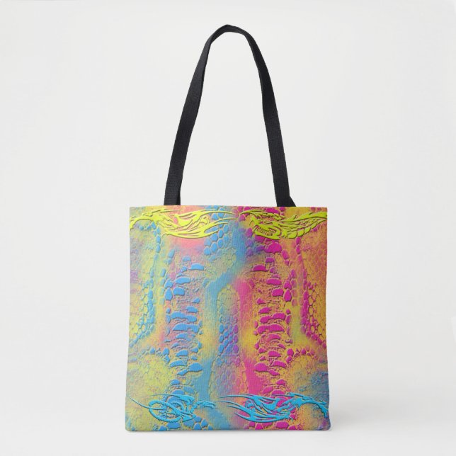 Bolsa Tote PYTHON - fractal decorativo moderno - (Frente)