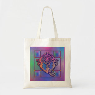Bolsa Tote Q "Blue Rain Glass" Sacos de Tota Monogramas perso
