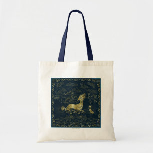 Bolsa Tote Qilin Na Tapeçaria Do Ouro De Resto