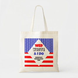 Bolsa Tote Qua, Branco & Eu Faço Evento de Casamento Patrióti