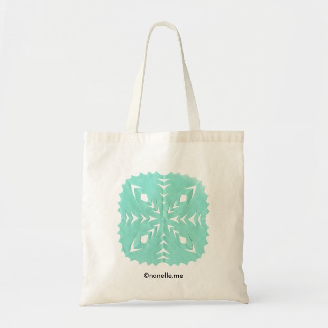 BOLSA TOTE QUADRADO ABSTRATO WYCINANKI BL (Frente)
