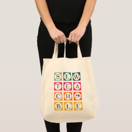 Bolsa Tote Quadrados Coloridos Sewteachable