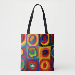 Bolsa Tote Quadrados com Círculos, Abstrato, Wassily Kandinsk