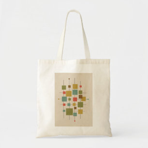 Bolsa Tote Quadrados de Geometria Moderna do Médio Século e