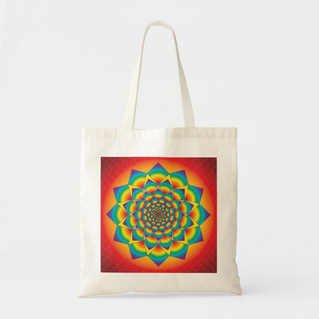 BOLSA TOTE QUADRADOS DE RODA - MANDALA (Frente)