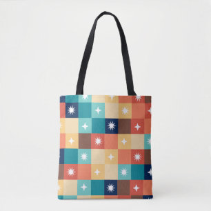 Bolsa Tote Quadrados Retro
