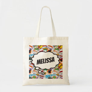 Bolsa Tote Quadrinho Divertido com Nome Personalizado