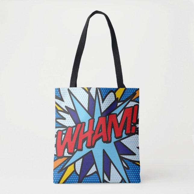 Bolsa Tote Quadrinhos Pop Art WHAM! BANG! (Frente)
