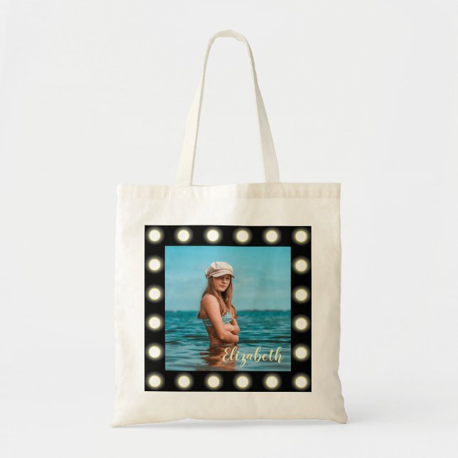 Bolsa Tote Quadro de Fotografias preto exclusivo no Na moda m (Frente)