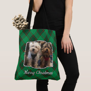Bolsa Tote Quadro de Fotografias Verde e Xadrez Vermelha 2 do
