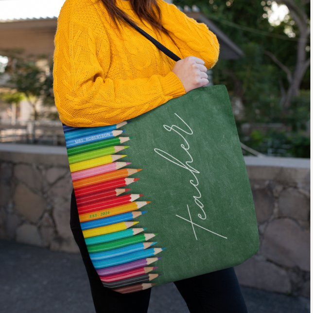 Bolsa Tote Quadro de Professores Básico Personalizado (Criador carregado)