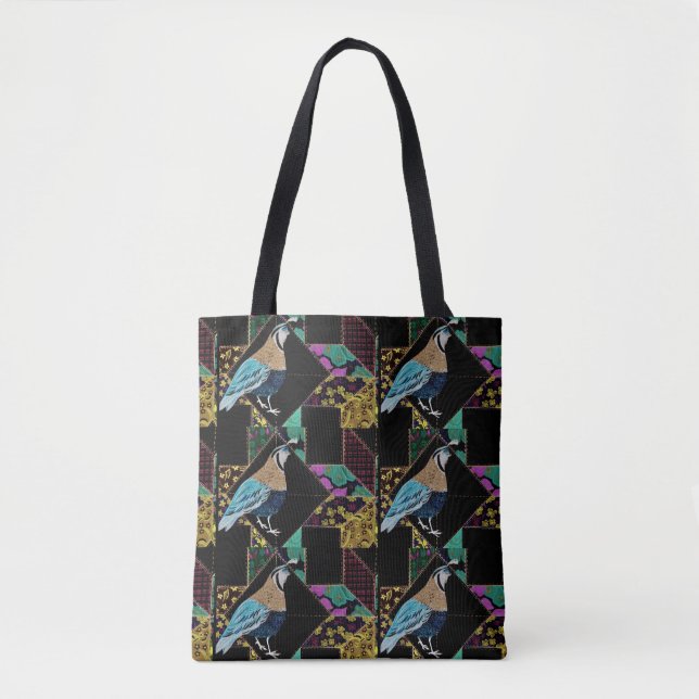 Bolsa Tote Quail Azul (Frente)
