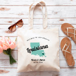 Bolsa Tote Qualquer Bag de Boas-vindas do Colar Louisiana,<br><div class="desc">Saco de presentes de boas-vindas para convidados fora da cidade para o seu casamento, com a imagem de Louisiana. Você pode editar as cores de qualquer parte desta design, assim como mover o coração para o local do seu casamento. Para alterar as cores, clique em personalizar e, em seguida, "editar...</div>