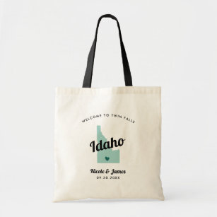 Bolsa Tote Qualquer Bag De Boas-Vindas Do Mapa De Idaho Color