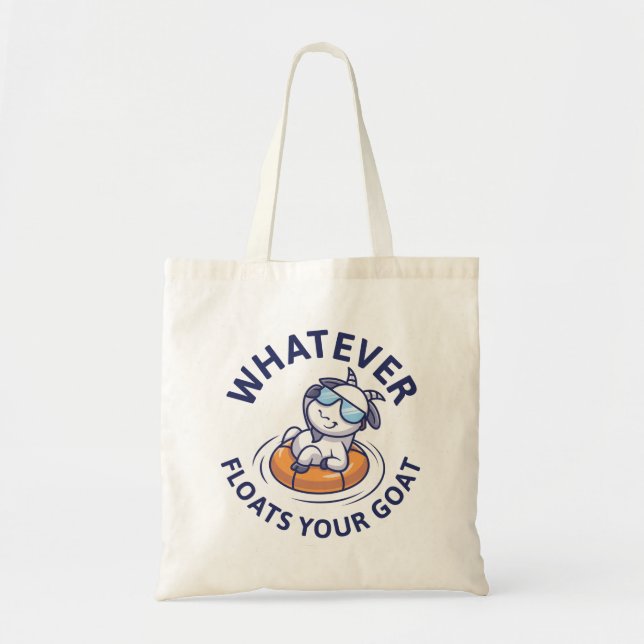 Bolsa Tote Qualquer Coisa Que Flutuar O Seu Cabra (Frente)