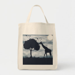 Bolsa Tote Quando a Lua sussurra para a Girafa