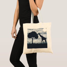 Bolsa Tote Quando a Lua sussurra para a Girafa