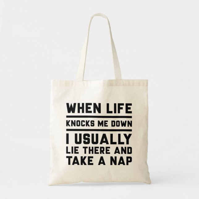 Bolsa Tote Quando a vida me derrubar (Frente)