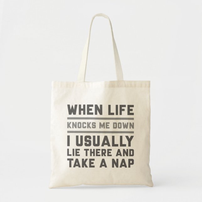 Bolsa Tote Quando a vida me derrubar (Frente)