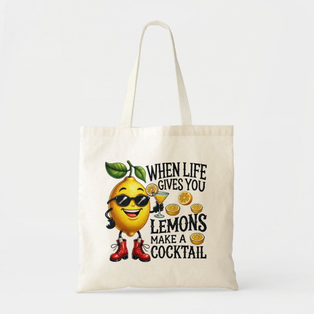 Bolsa Tote Quando A Vida Te Dá Limões Fazem Um Cocktail (Frente)