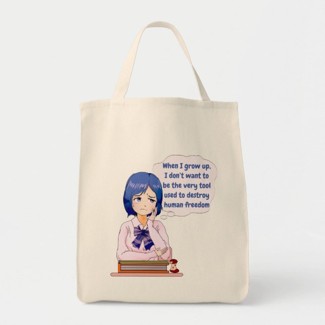 Bolsa Tote Quando eu crescer saco (Frente)