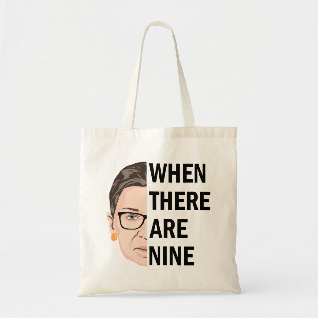 Bolsa Tote Quando há nove - RBG notório (Frente)