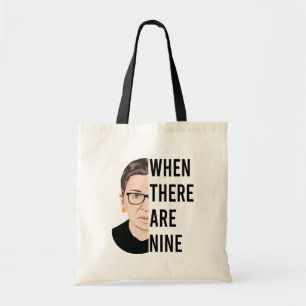 Bolsa Tote Quando Há Nove - RGB, Ruth Bader Ginsburg